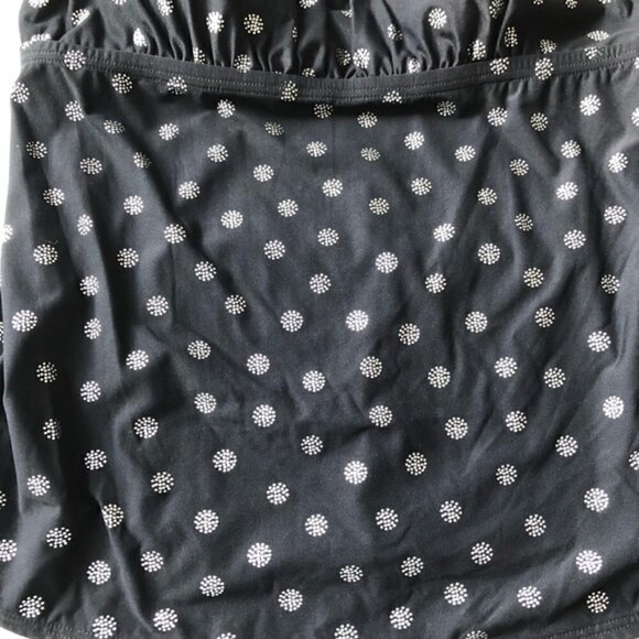 Coco reef tankini swim top polka dot underwire molded bra black & silver 32C - Picture 4 of 9